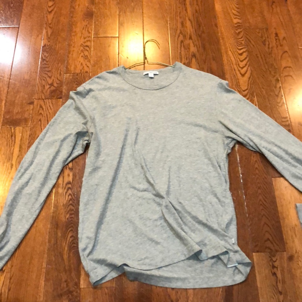 james perse grey long sleeve mens t shirt